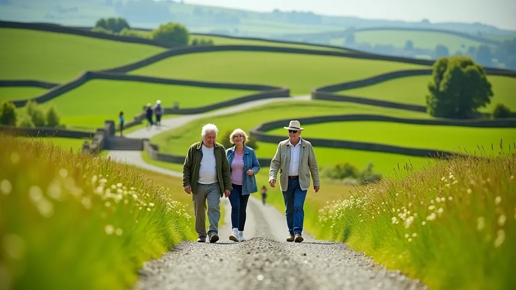 Walking group on Meath heritage trail